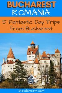 The Very Best Day Trips from Bucharest! If you're planning a trip to Bucharest, Romania, don't forget to get out of the city! See the legendary castles of Transylvania, UNESCO sites, beautiful medieval cities, and even visit Bulgaria in a day trip from Bucharest Romania! Our Bucharest Day Trips Guide includes 5 Awesome Side Trips from Bucharest. Click to Read. #Bucharest #Romania #Europe #Travel