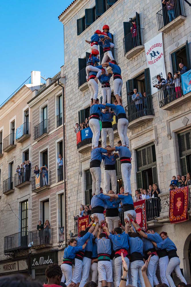 things to do in girona spain, watch human castles being built