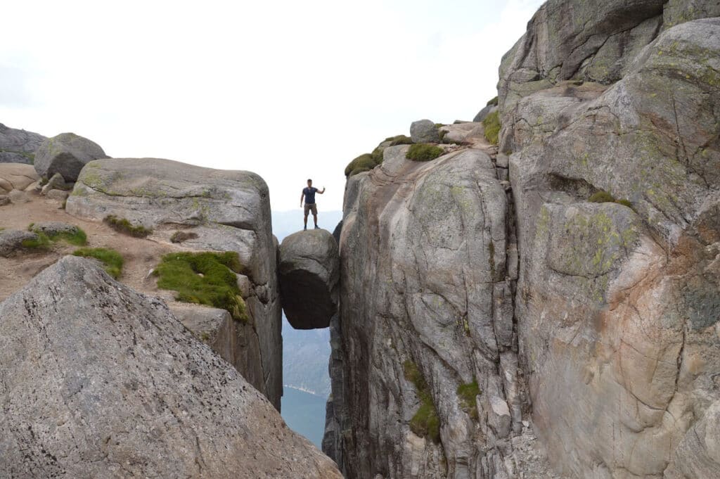 Kjeragbolten in Norway is one of the top places to visit in Norway