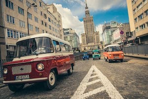 A tour in an old communist era vehicle is the new warsaw bus tour