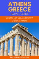 Planning a holiday to Athens Greece? See all the sites, and eat all the food with this 2 Days in Athens Travel Guide. Includes things to do in Athens Greece and what to eat in Athens Greece. #athens #greece #Europe #thingstodo #travel #travelguide