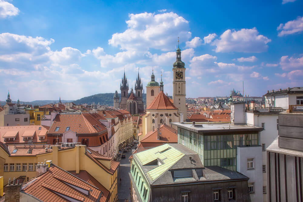 Old Town Prague view from T-anker