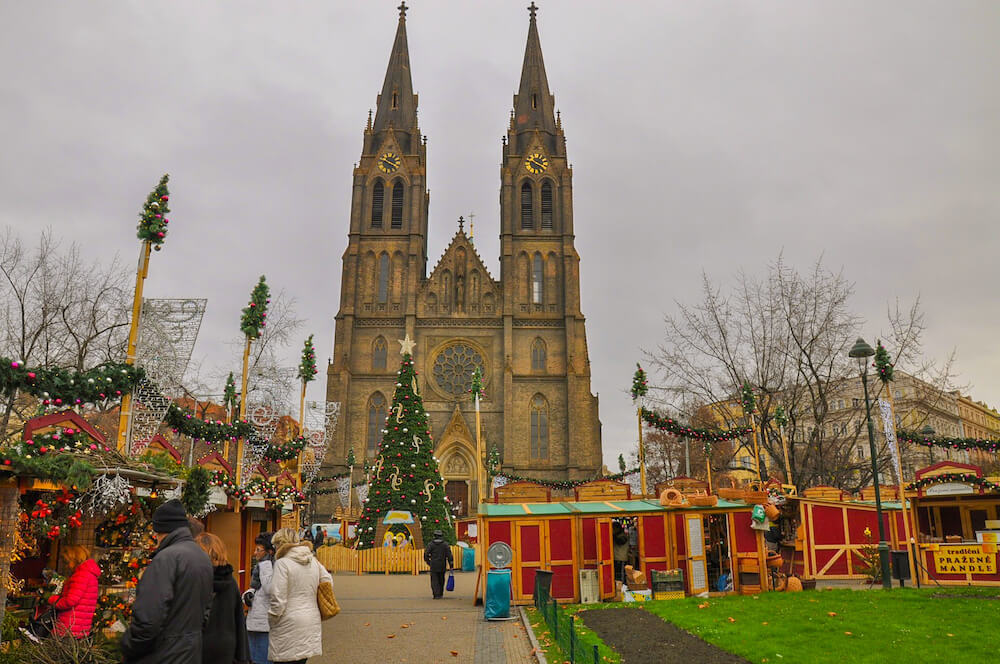 Vinohrady district Prague Namesti Miru Prague Christmas markets