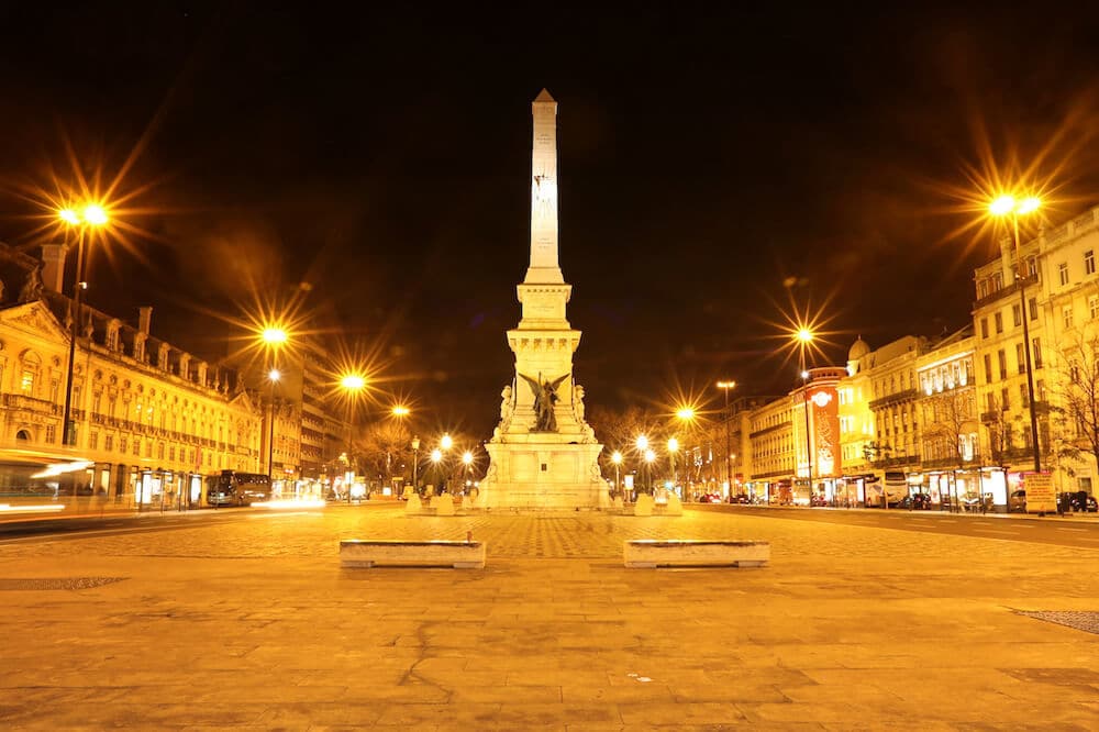 Avenida da Liberdade Lisbon at night