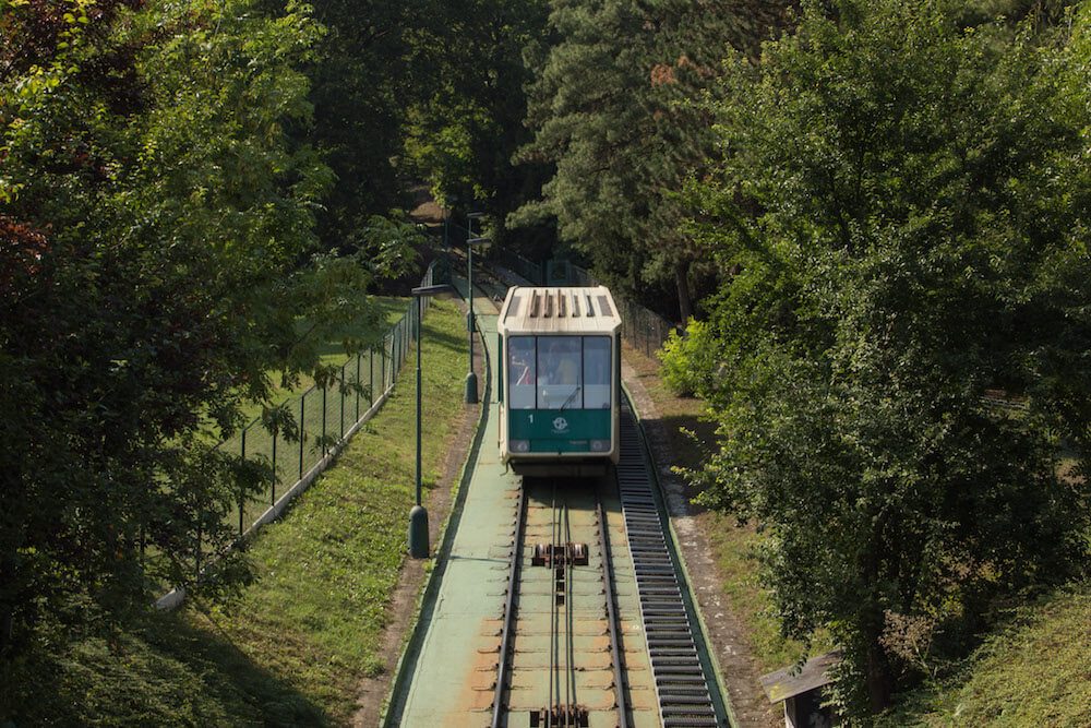 Petrin Hill Cable car near Mala Strana Prague