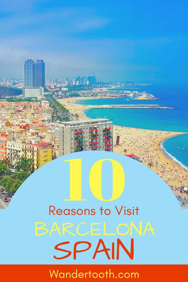 Planning a Spain holiday? Click to read our 10 reasons why you should visit Barcelona, Spain’s most dynamic city on the coast. Fantastic food and drinks, history, architecture, culture and more - it's perfect for a city break and a beach vacation. And, of course, Barcelona has plenty of sunshine! #Spain #Barcelona #Travel #Holiday #CityBreak