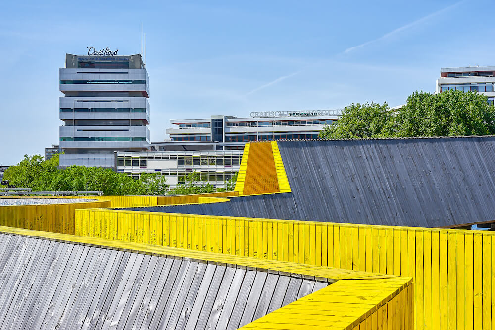 Luchtsingel bridge is one of the best photos in Rotterdam