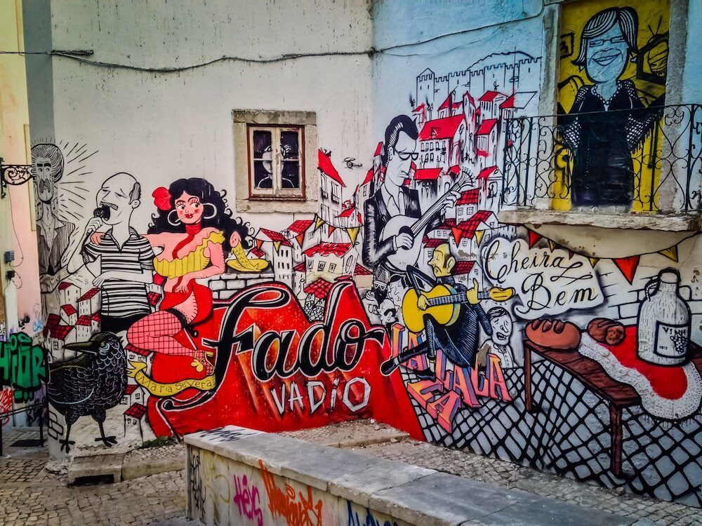 Graffiti in Alfama Lisbon district