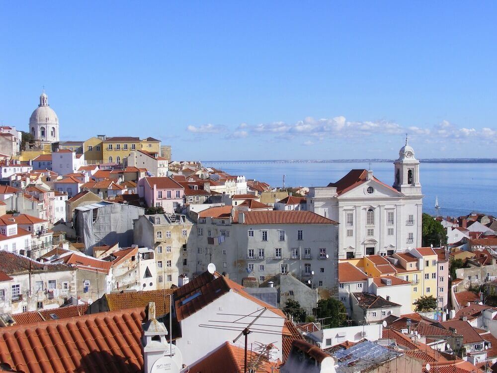 View from the lookouts in Alfama Lisbon