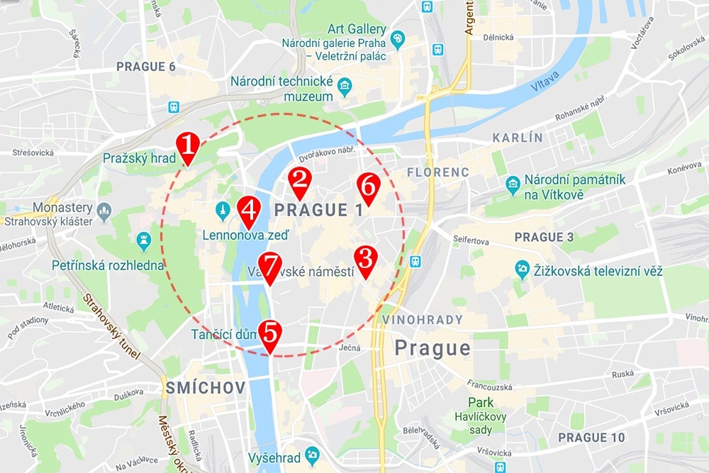 Prague neighborhood map of prague where to stay in prague