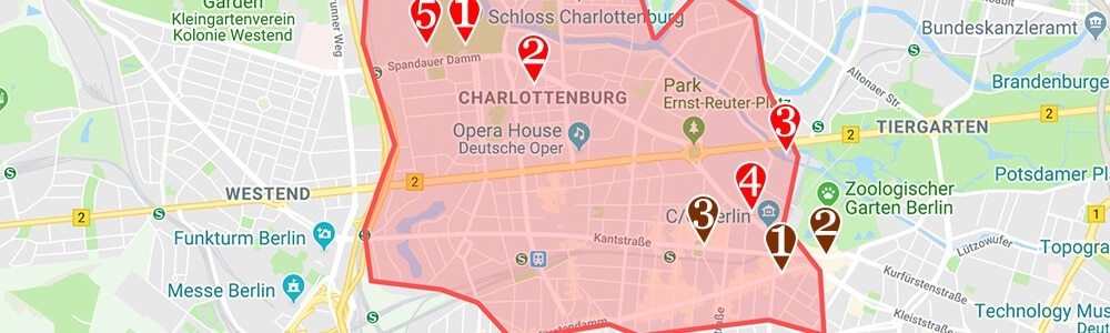 Where to stay in Berlin neighborhood map Charlottenburg