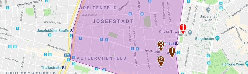 Where to Stay in Vienna neighborhood map Josefstadt