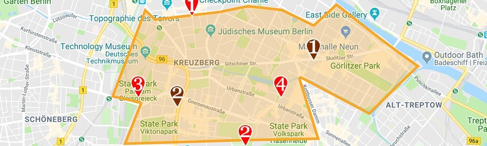 Where to stay in Berlin neighborhood map kreuzberg