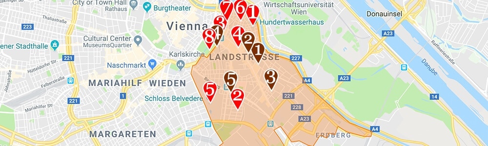 Where to Stay in Vienna neighborhood map Landstrasse