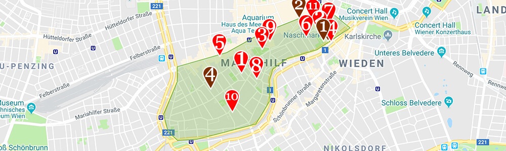 Where to Stay in Vienna neighborhood map Mariahilf