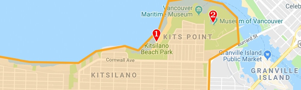 Vancouver neighborhood map kitsilano