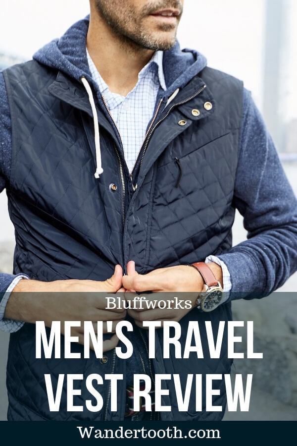 Bluffworks mens travel vest with hidden pockets review