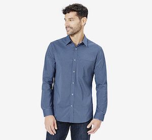 lightweight jeans for travel with a travel dress shirt