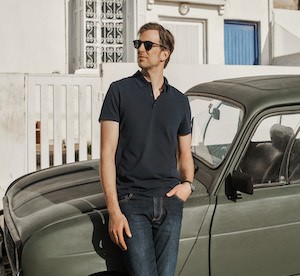 travel jeans mens with polo