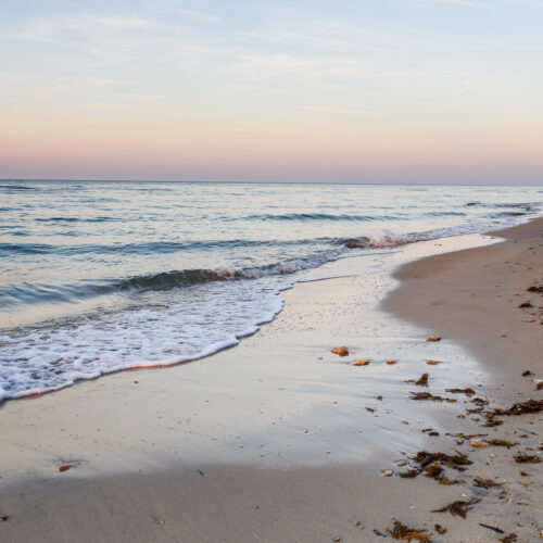 beach at canne bianchi in torre canne, italy