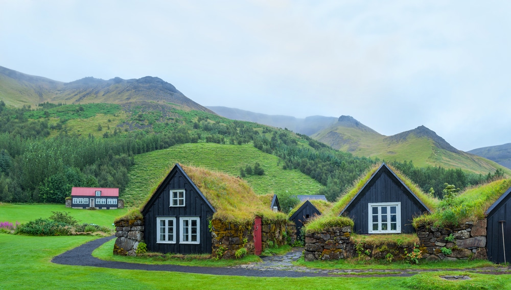 Traditional homes in Iceland 