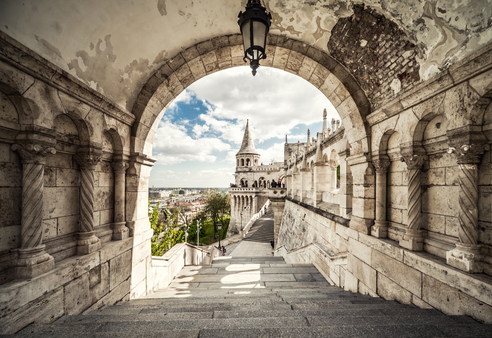 Fisherman's Bastion. Budapest city. Hungary