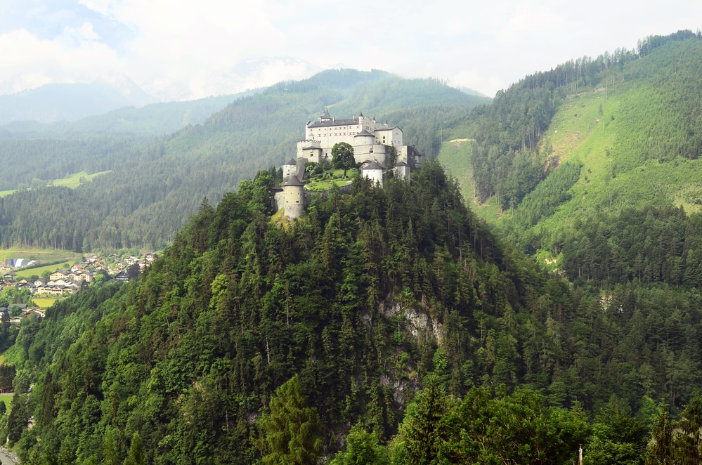 Austria, castle Hohenwerfen in Pongau valley - former film location