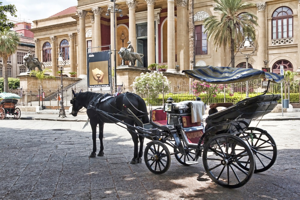 Palermo, Sicily. Teatro Massimo Vittorio Emanuele, third largest opera house in Europe