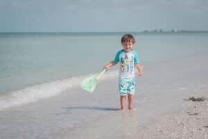 kid on beach