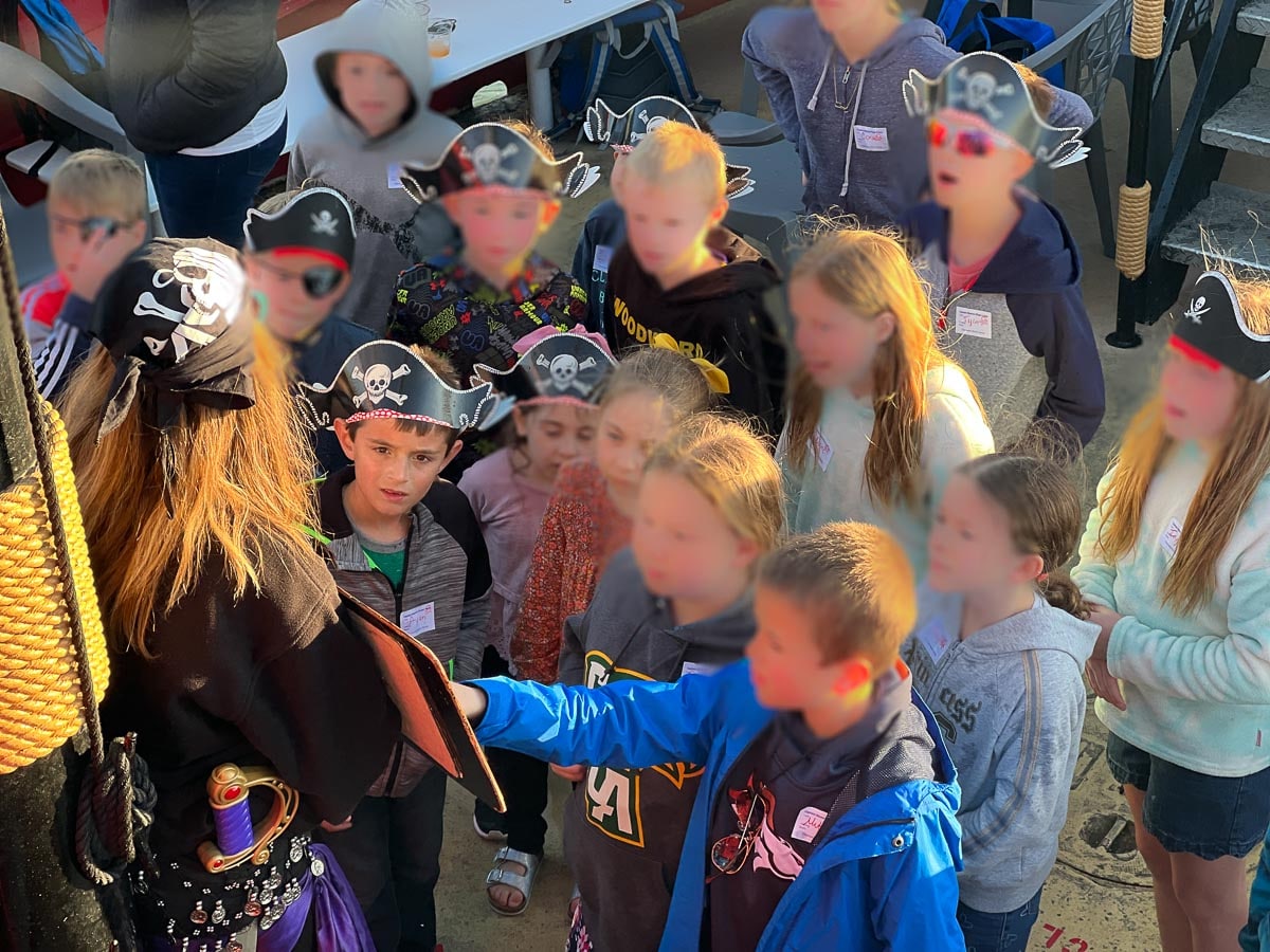 my son on the captain memo's pirate cruise