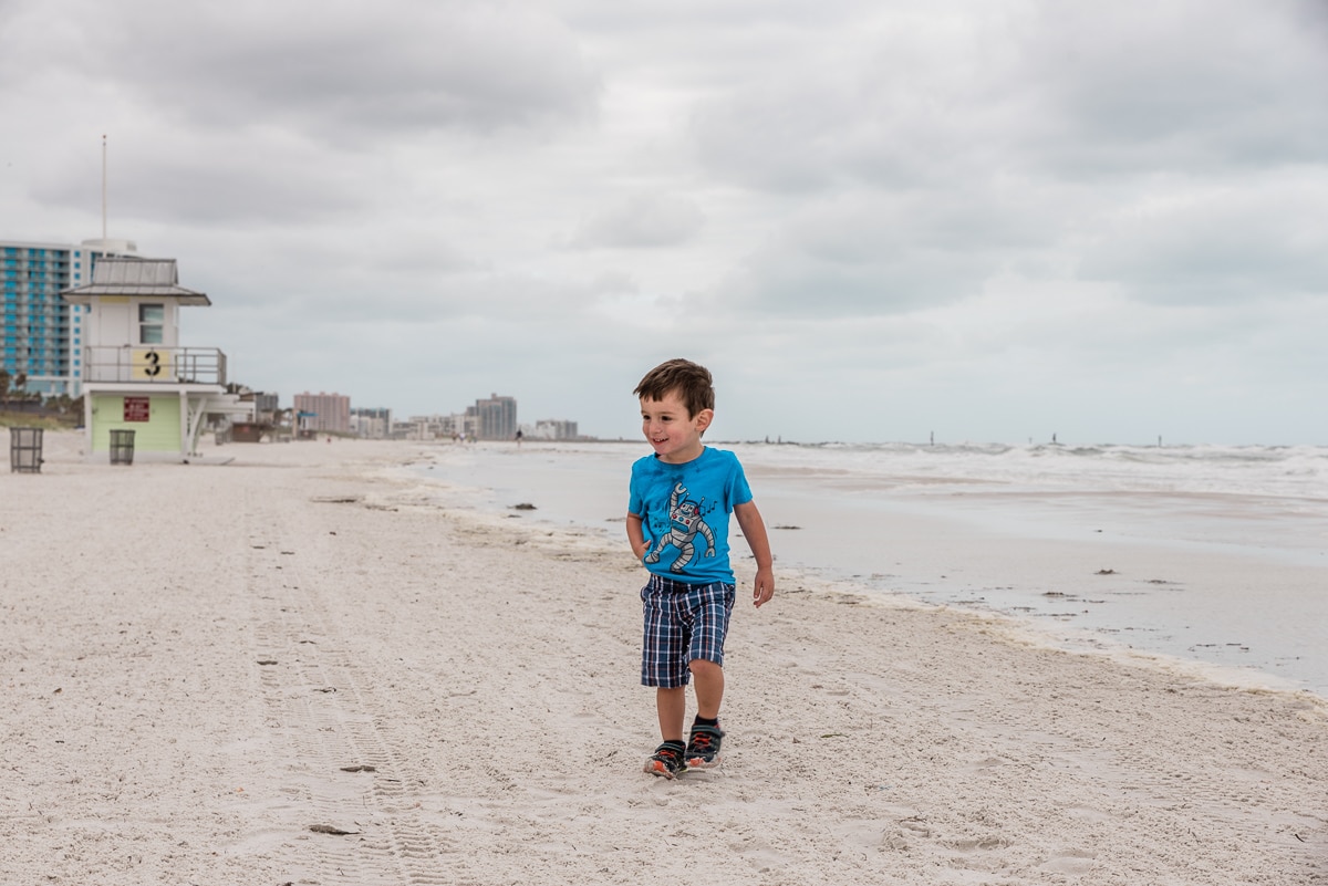 my son on clearwater beach