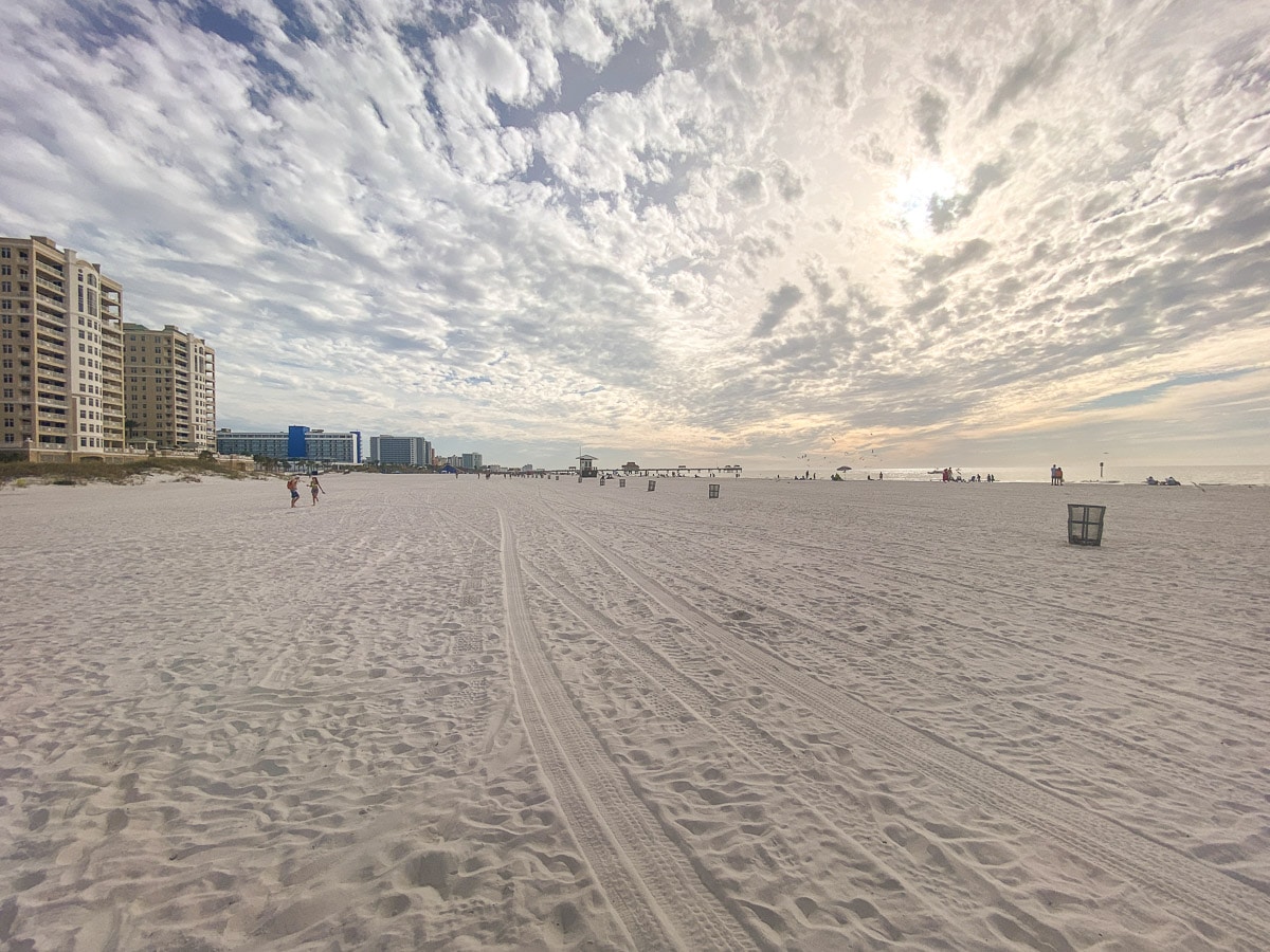 view of Clearwater Beach from in front of the Sandpearl Resort