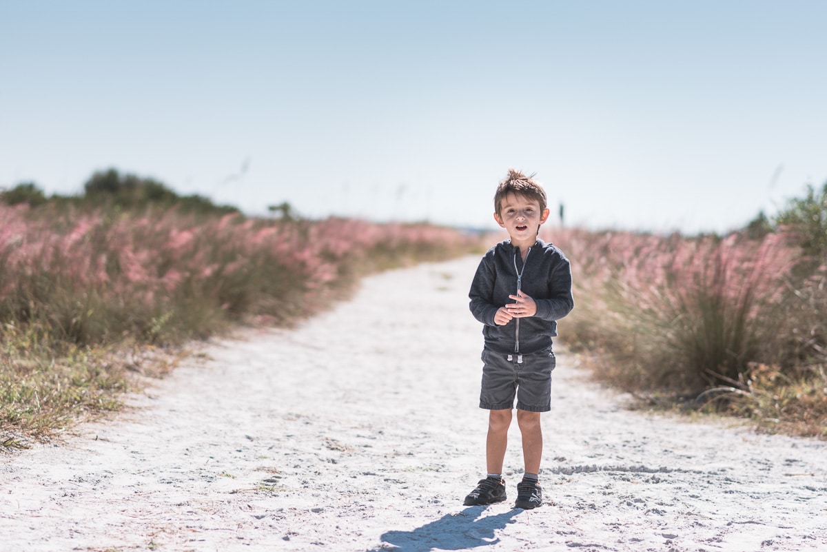 my son at honeymoon island state park