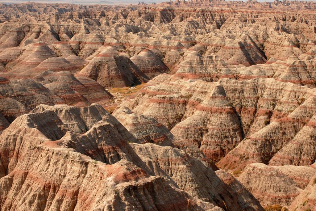 Colorful Hills in Badlands National Park in USA