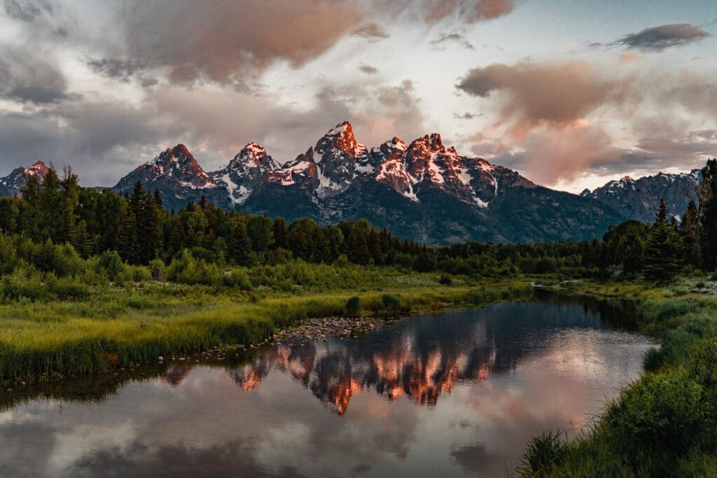 The mountains in Grand Teton National Park, Wyoming