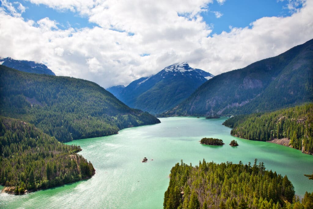 Diablo Lake in North Cascades National Park in the Washington Pacific Northwest