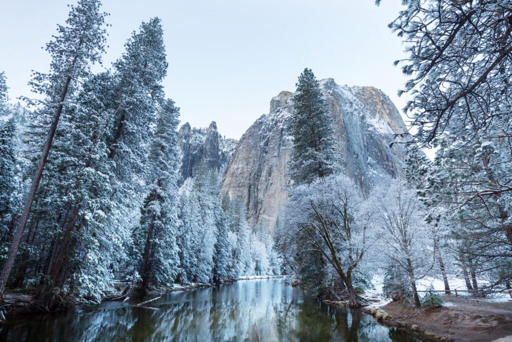 Beautiful winter/early spring landscapes in Yosemite National Park, Yosemite, USA
