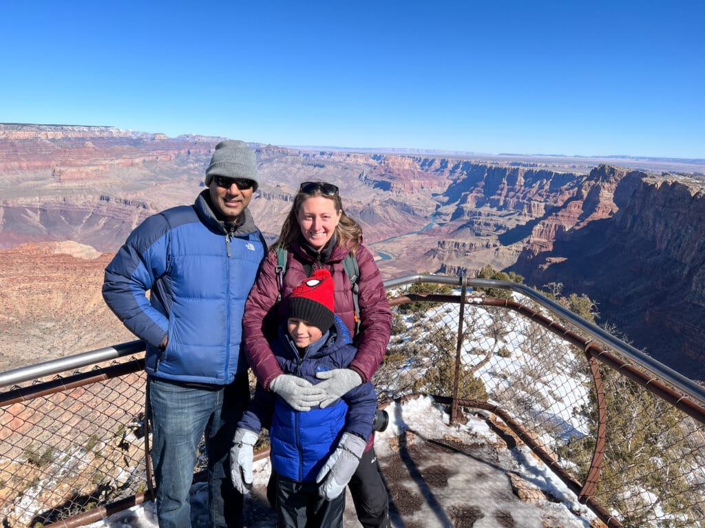 family at the Grand Canyon