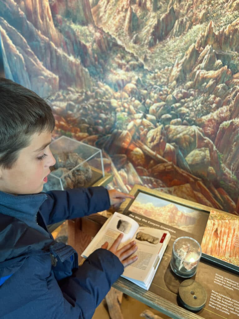 Exhibit at Yavapai Museum in Grand Canyon
