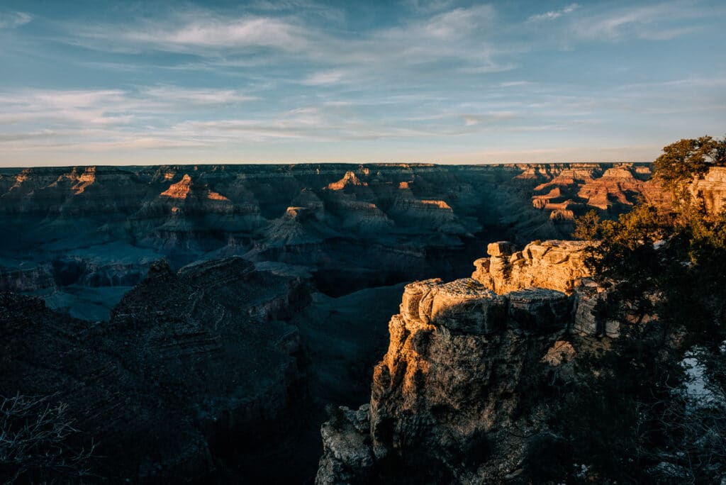 sunset in the Grand Canyon