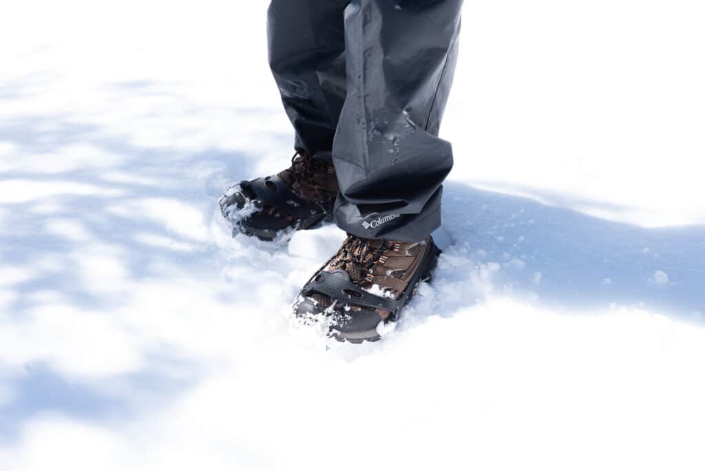 boots with crampons