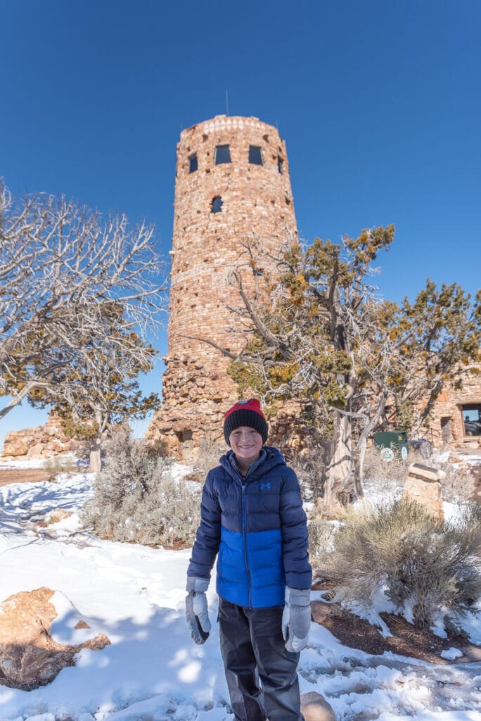 my son at Desert View Watchtower