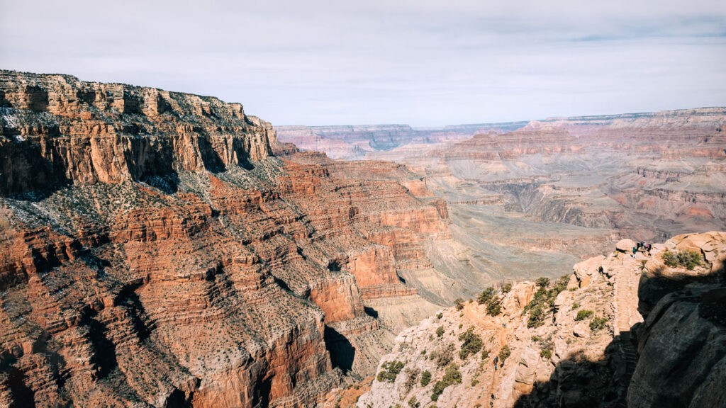 view from South Kaibab Trail in Grand Canyon