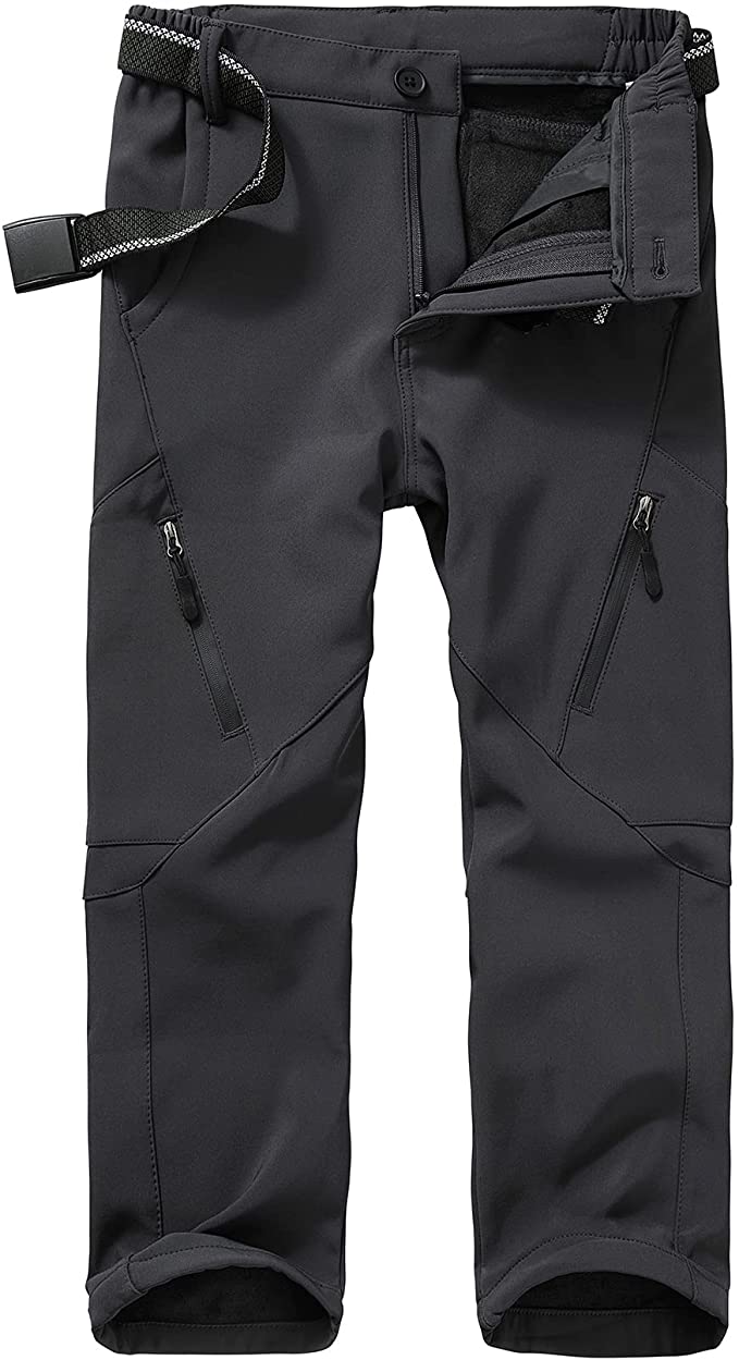 kids soft shell hiking pants