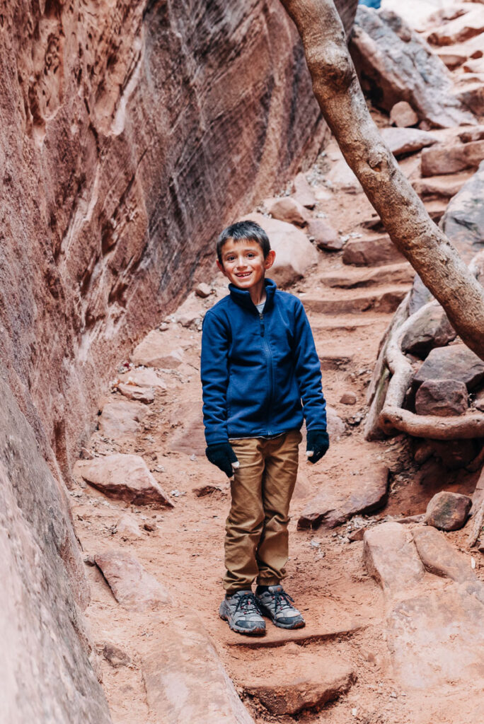 hiking Upper Emerald Pools Trail in Zion