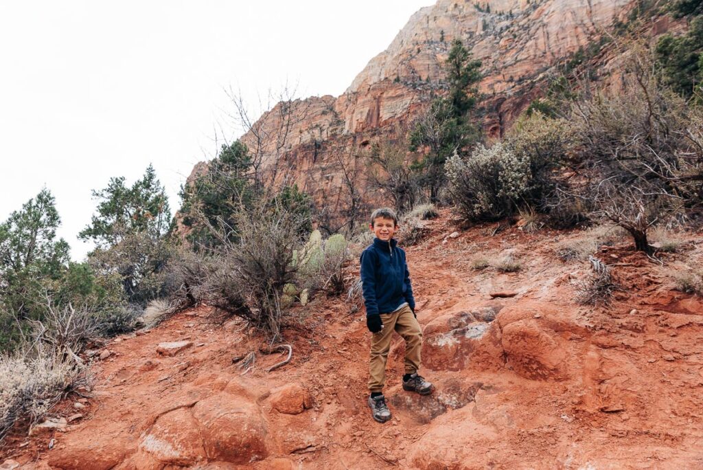 hiking Emerald Pools Trail