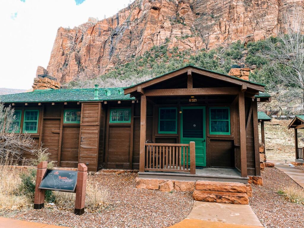 cabin at Zion Lodge