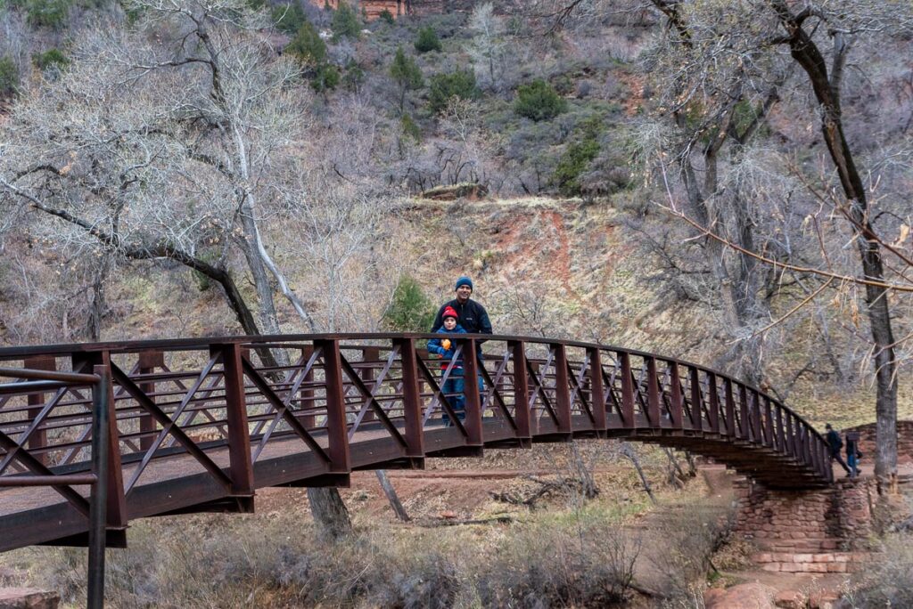 bridge to Emerald Pool Trails at Zion