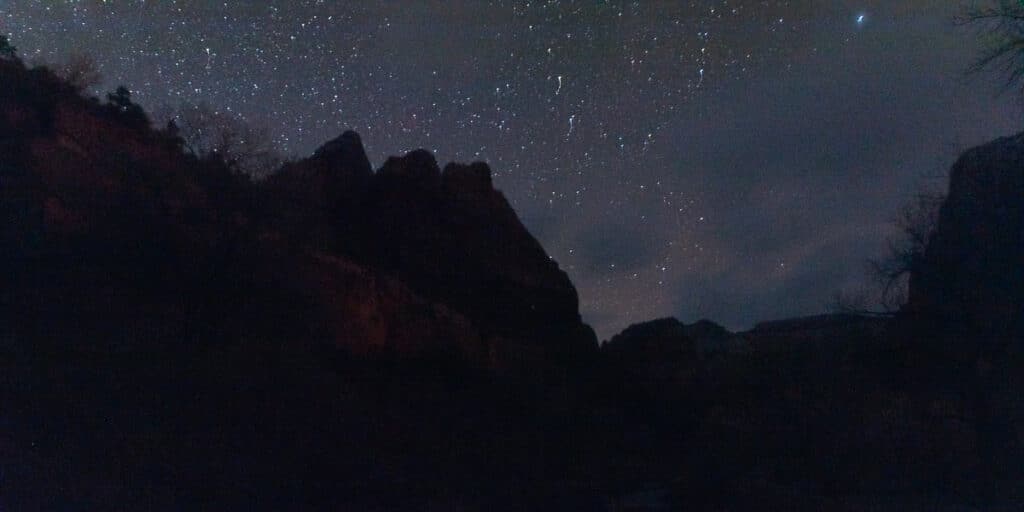 stars at night in Zion National Park