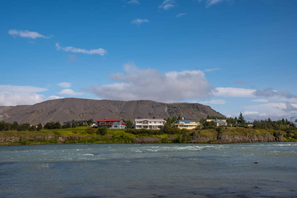 the town of Selfoss in Iceland